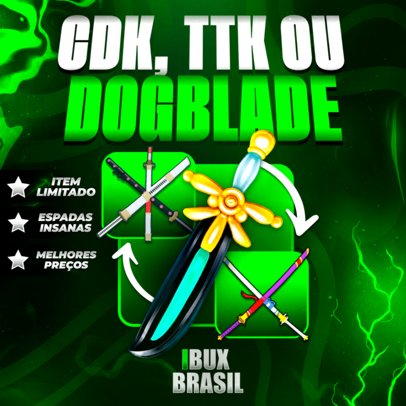 ⚔️ CDK,TTK OU DOGBLADE + GOD + LVL MAX