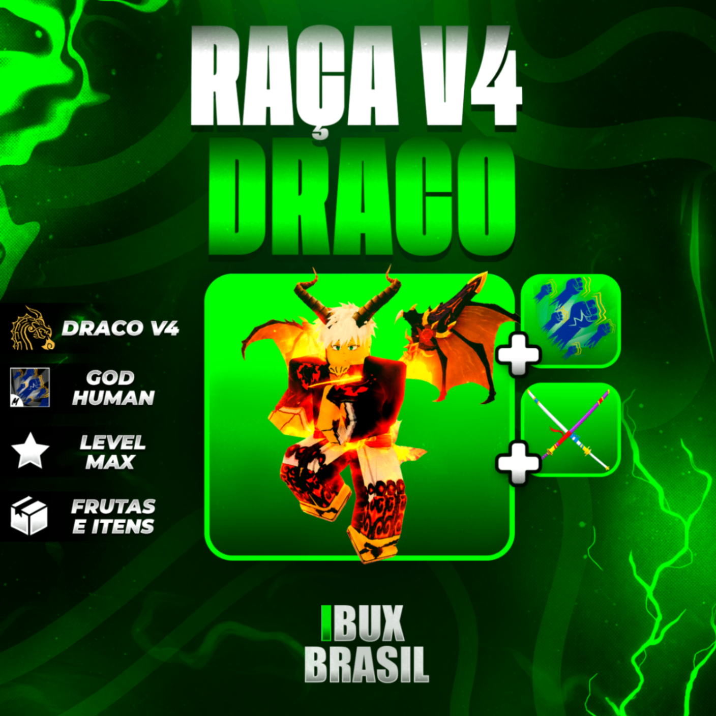 🐲 DRACO V4 FULL + GODHUMAN + ITENS MÍTICOS!
