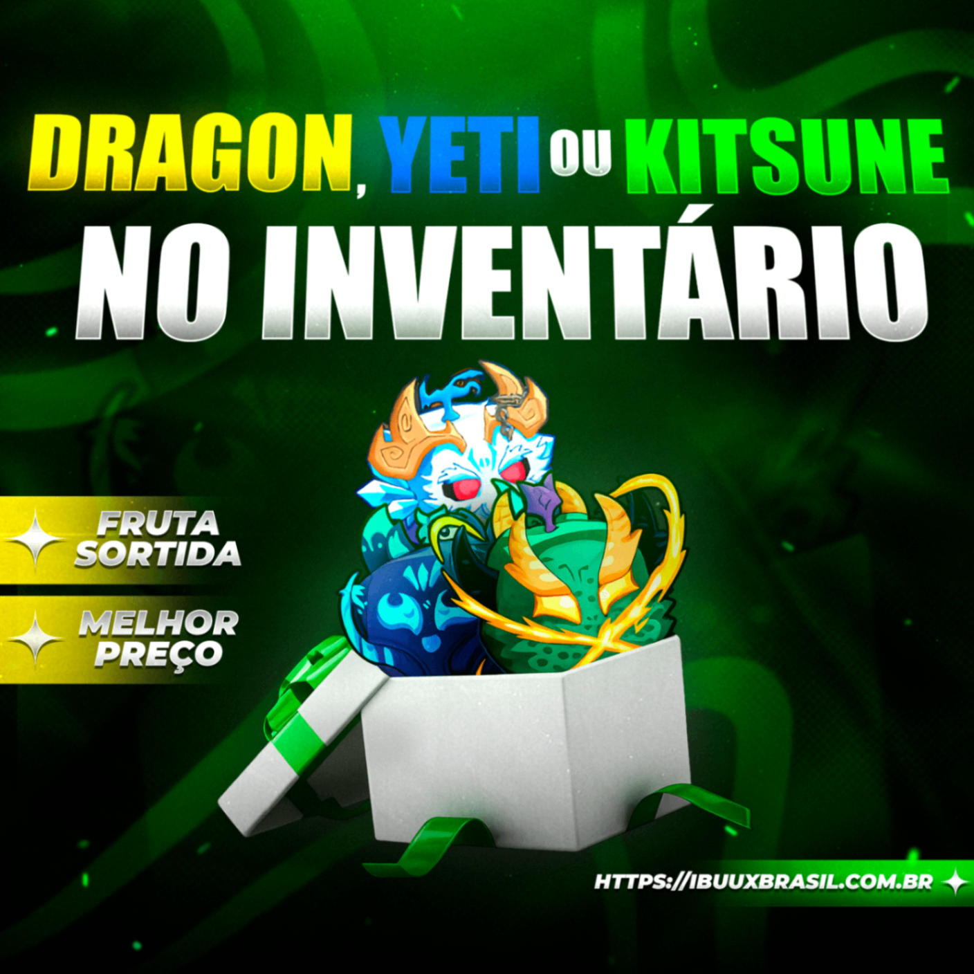 ❄ KITSUNE, DRAGON OU YETI NO INVENTÁRIO