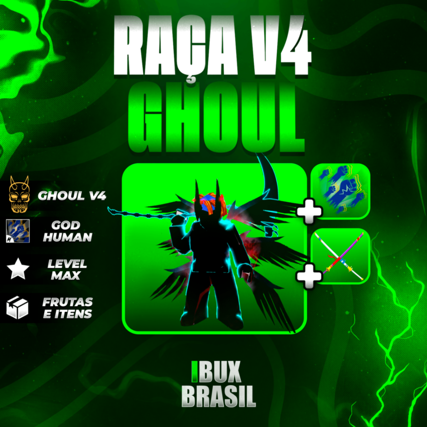 🦇 GHOUL V4 FULL + GODHUMAN + ITENS MÍTICOS!