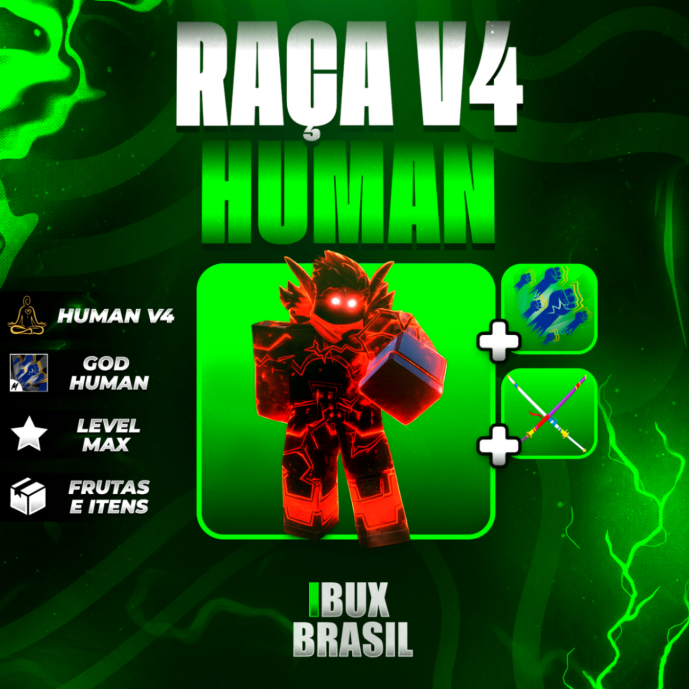 🧑 HUMAN V4 FULL + GODHUMAN + ITENS MÍTICOS!