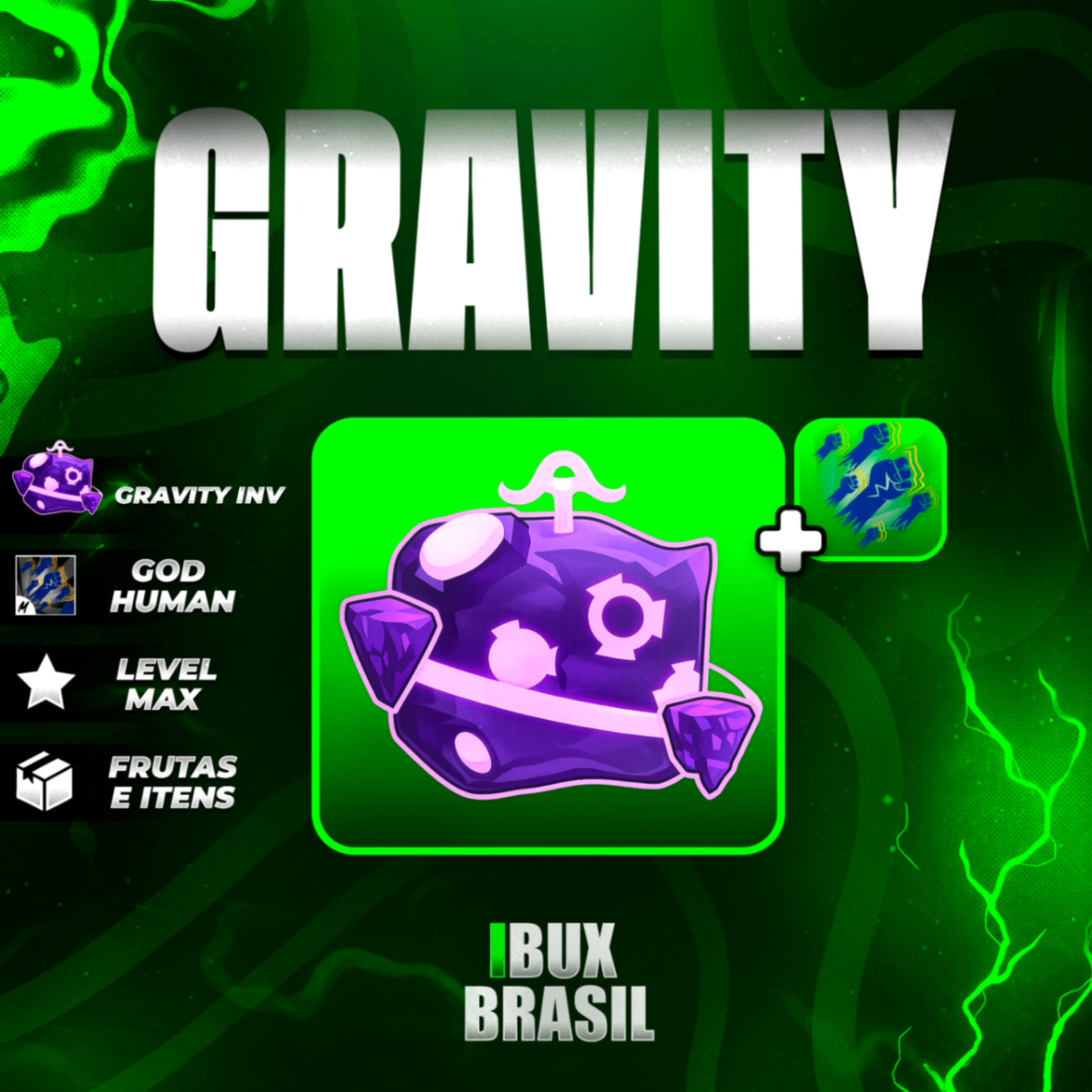 ☄️ GRAVITY NO INVENTÁRIO + GODHUMAN + ITENS MÍTICOS!