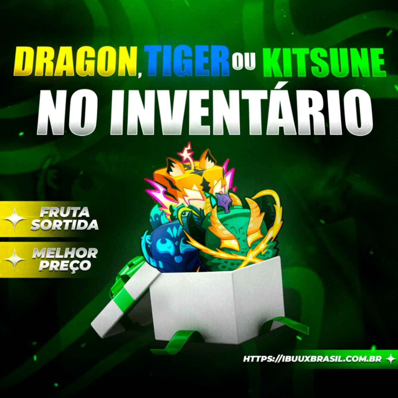🦊 KITSUNE, DRAGON OU TIGER NO INVENTÁRIO
