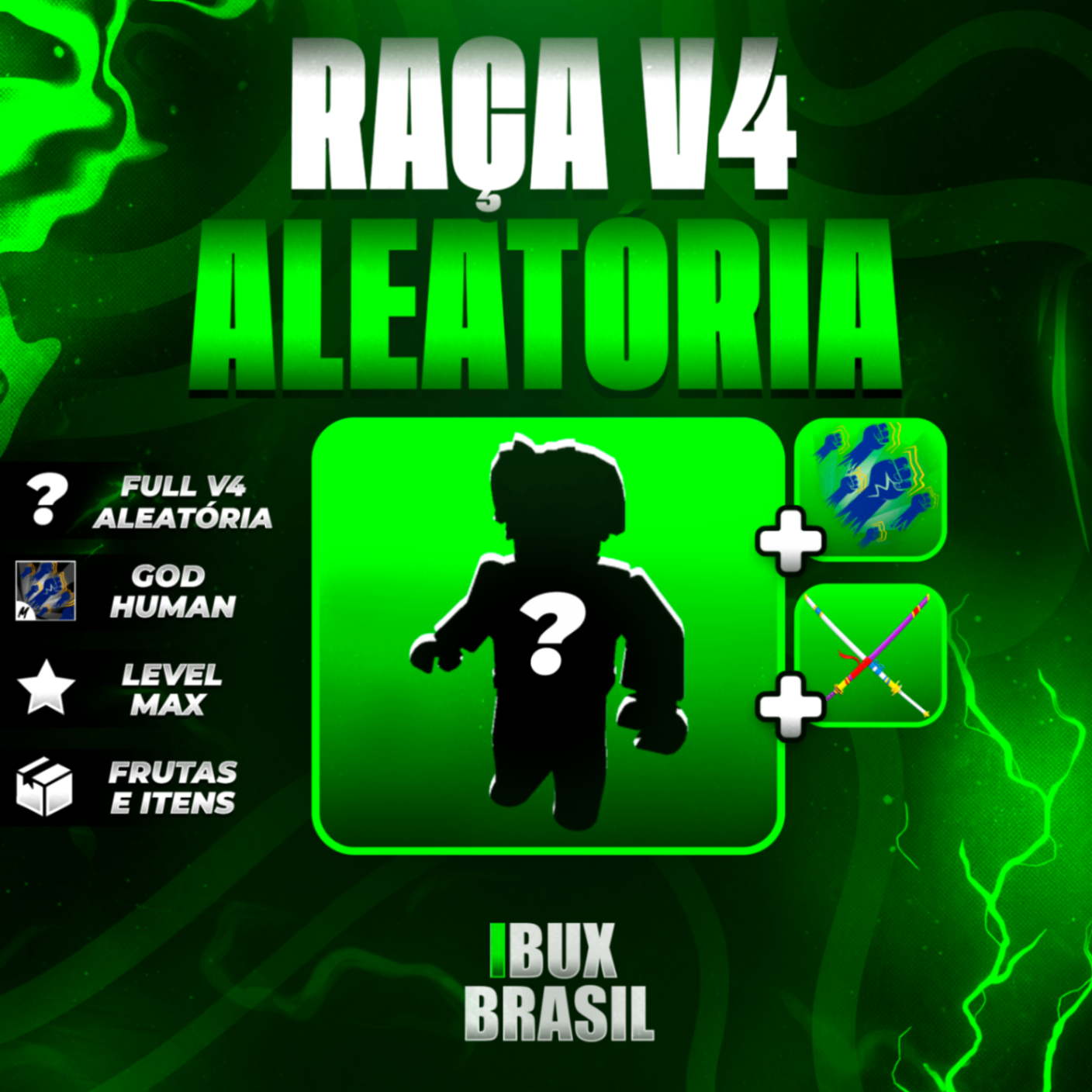 🎲 V4 FULL ALEATÓRIA + GODHUMAN + ITENS MÍTICOS!