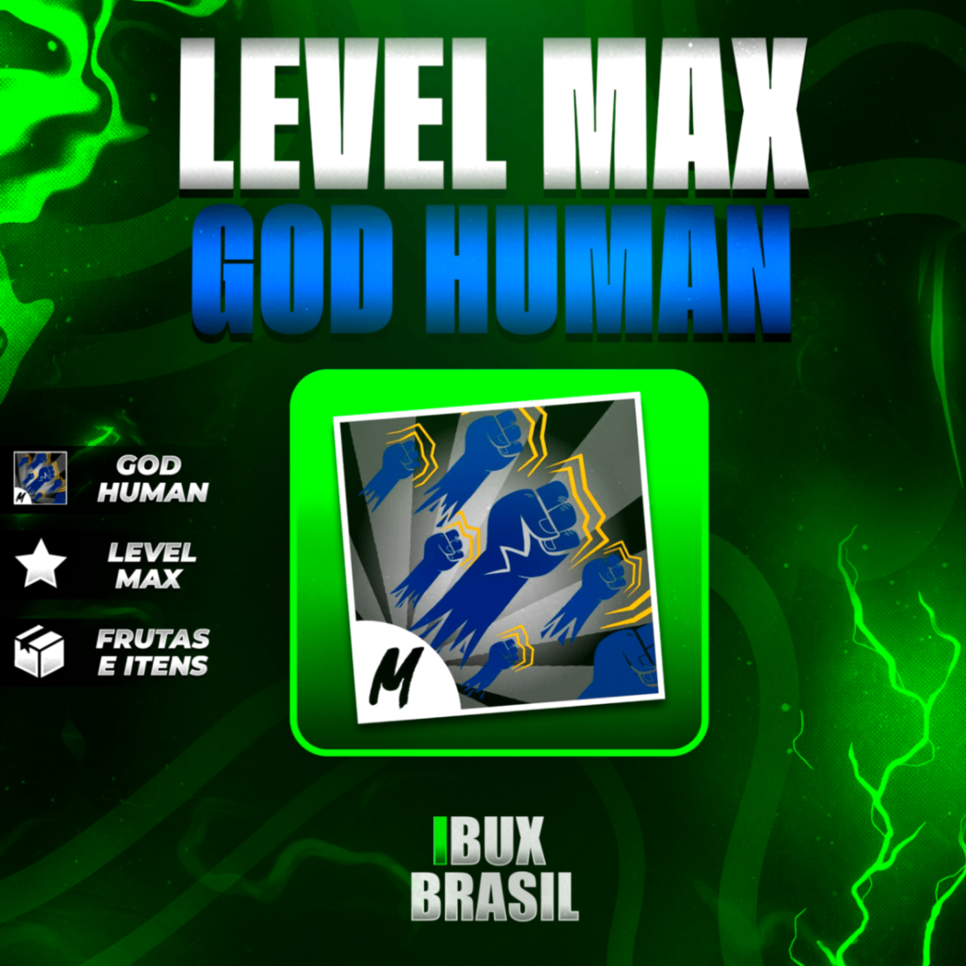 👊 LEVEL 2800 + GODHUMAN + FRUTAS E ITENS!
